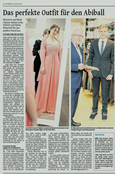 Zeitungsartikel Mode Partner Solingen